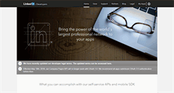 Desktop Screenshot of developer.linkedin.com