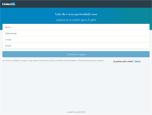 Tablet Screenshot of br.linkedin.com